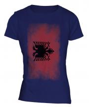 Albania Faded Flag Ladies T-Shirt