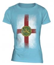 Alderney Faded Flag Ladies T-Shirt