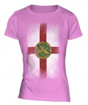 Alderney Faded Flag Ladies T-Shirt