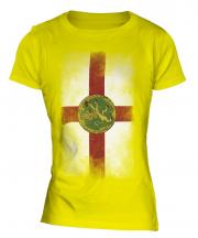 Alderney Faded Flag Ladies T-Shirt