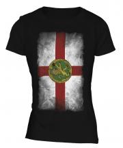 Alderney Faded Flag Ladies T-Shirt
