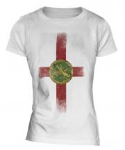 Alderney Faded Flag Ladies T-Shirt