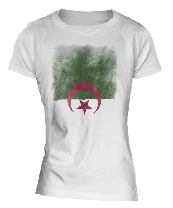 Algeria Faded Flag Ladies T-Shirt
