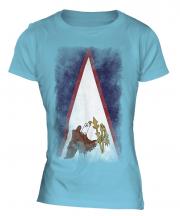 American Samoa Faded Flag Ladies T-Shirt