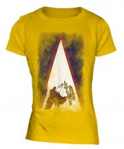 American Samoa Faded Flag Ladies T-Shirt