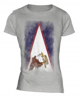 American Samoa Faded Flag Ladies T-Shirt