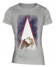 American Samoa Faded Flag Ladies T-Shirt