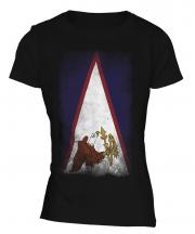 American Samoa Faded Flag Ladies T-Shirt