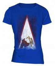 American Samoa Faded Flag Ladies T-Shirt