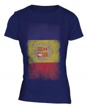 Andorra Faded Flag Ladies T-Shirt