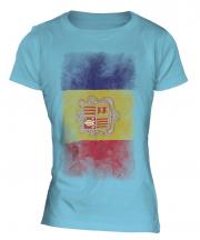 Andorra Faded Flag Ladies T-Shirt
