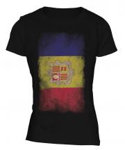 Andorra Faded Flag Ladies T-Shirt
