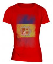 Andorra Faded Flag Ladies T-Shirt