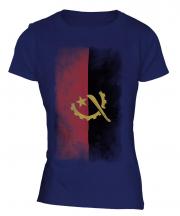 Angola Faded Flag Ladies T-Shirt