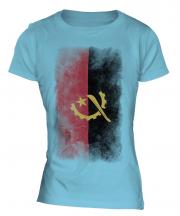 Angola Faded Flag Ladies T-Shirt