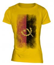 Angola Faded Flag Ladies T-Shirt