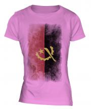 Angola Faded Flag Ladies T-Shirt