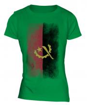 Angola Faded Flag Ladies T-Shirt