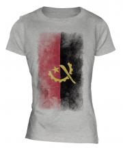 Angola Faded Flag Ladies T-Shirt