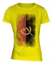 Angola Faded Flag Ladies T-Shirt
