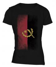Angola Faded Flag Ladies T-Shirt