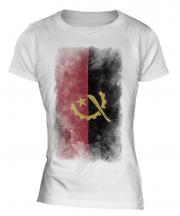 Angola Faded Flag Ladies T-Shirt