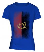 Angola Faded Flag Ladies T-Shirt