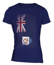Anguilla Faded Flag Ladies T-Shirt