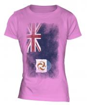 Anguilla Faded Flag Ladies T-Shirt