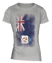 Anguilla Faded Flag Ladies T-Shirt