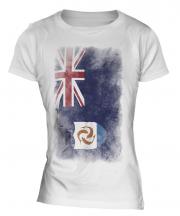 Anguilla Faded Flag Ladies T-Shirt