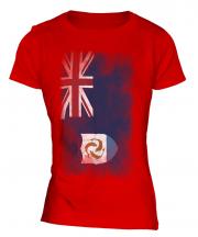 Anguilla Faded Flag Ladies T-Shirt
