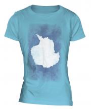 Antartica Faded Flag Ladies T-Shirt