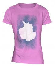Antartica Faded Flag Ladies T-Shirt