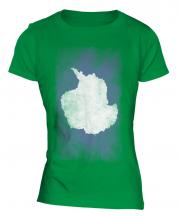 Antartica Faded Flag Ladies T-Shirt