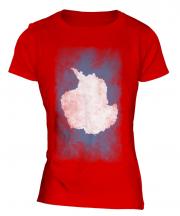 Antartica Faded Flag Ladies T-Shirt
