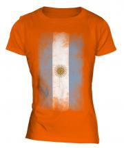 Argentina Faded Flag Ladies T-Shirt