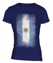 Argentina Faded Flag Ladies T-Shirt