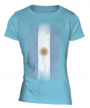 Argentina Faded Flag Ladies T-Shirt