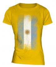 Argentina Faded Flag Ladies T-Shirt