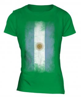 Argentina Faded Flag Ladies T-Shirt