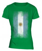 Argentina Faded Flag Ladies T-Shirt