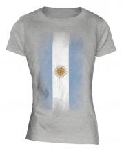 Argentina Faded Flag Ladies T-Shirt
