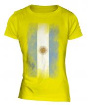 Argentina Faded Flag Ladies T-Shirt