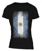 Argentina Faded Flag Ladies T-Shirt
