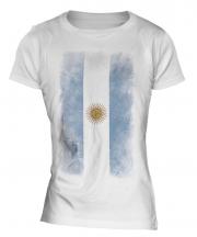Argentina Faded Flag Ladies T-Shirt