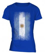 Argentina Faded Flag Ladies T-Shirt