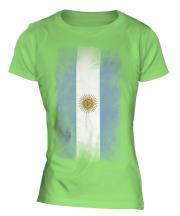 Argentina Faded Flag Ladies T-Shirt