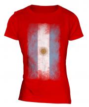 Argentina Faded Flag Ladies T-Shirt
