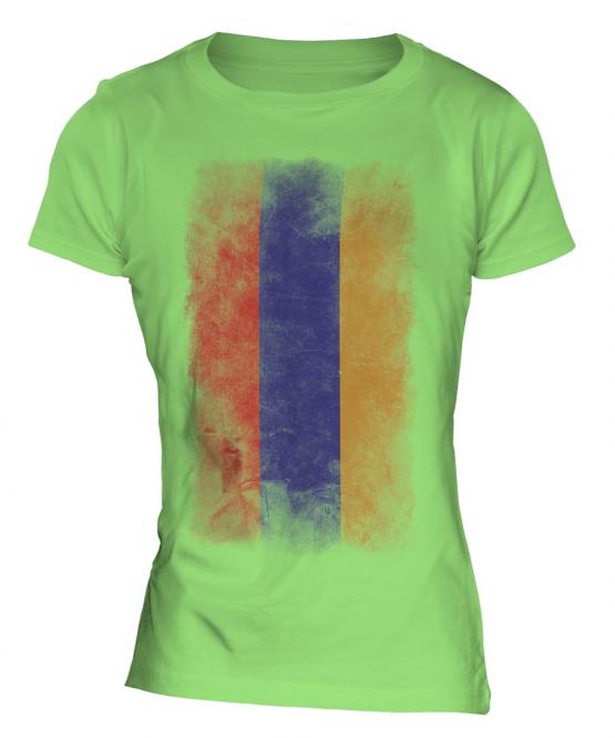 Armenia Faded Flag Ladies T-Shirt